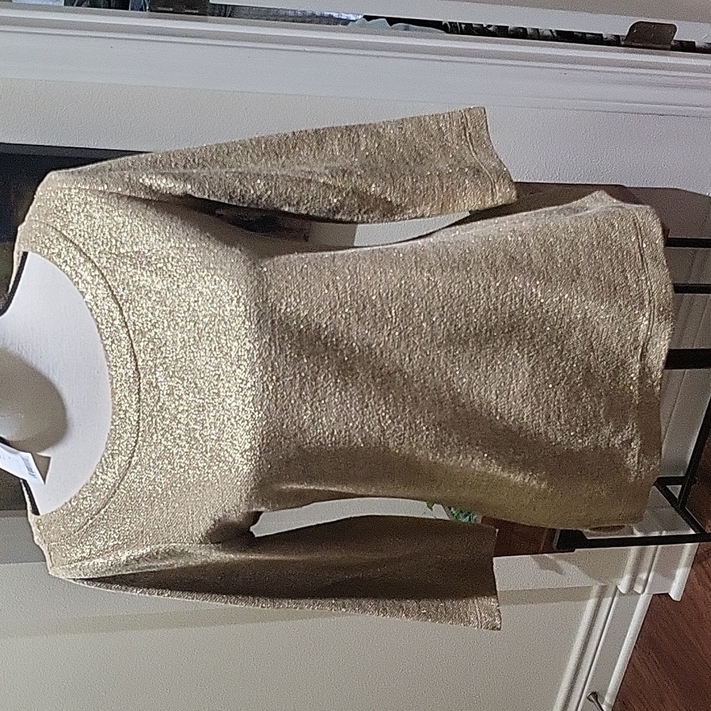 Banana Republic Metallic Gold Shirt  Size Small